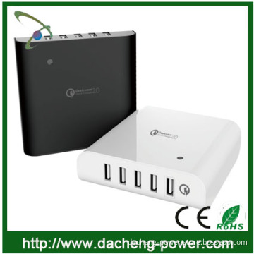 QC2.0 quick charger portable usb charger output 5v/9v/12v with Five-Ports 40W